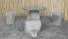 Artikelbild 2 des Artikels “1 Satz Tisch und 4 Hocker. Hergestellt aus Naturstein Riverstone. “